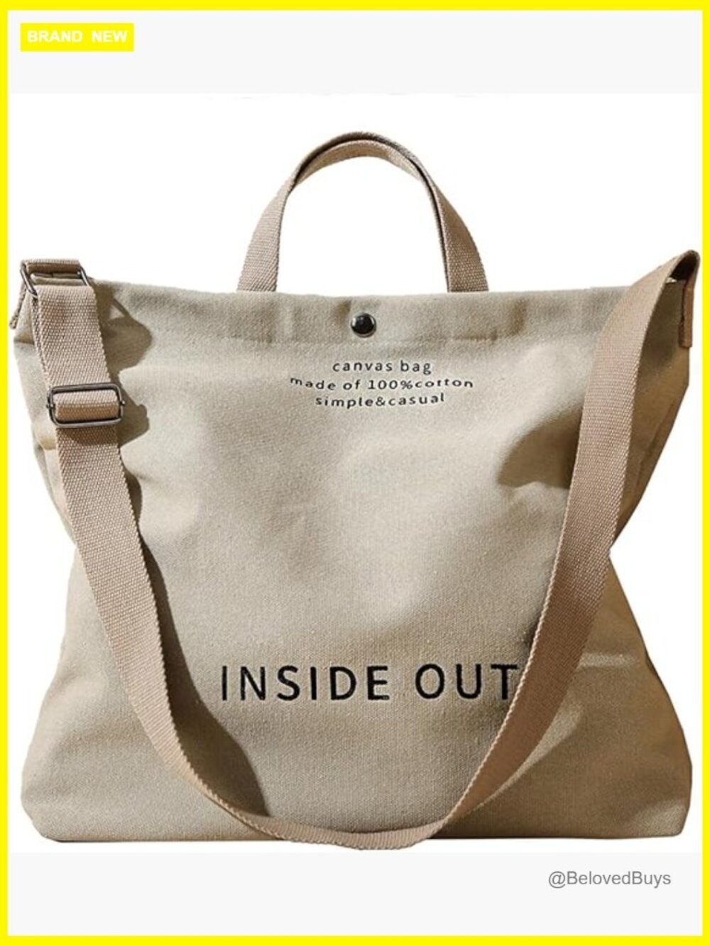 Large Canvas Tote Handbag Crossbody Shoulder Work Bag Satchel